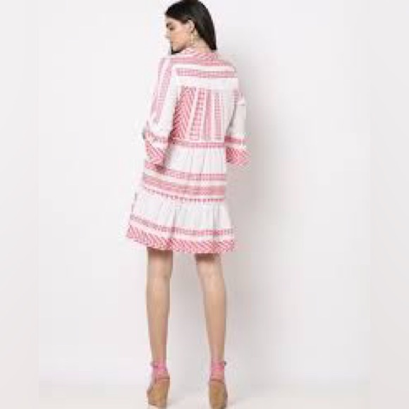 Miami Pink and White Patterned Dress - Picture 2 of 6